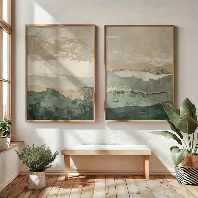 Abstract Canvas Set - 2pcs/set Wabi Sabi Abstract Geometric Canvas
