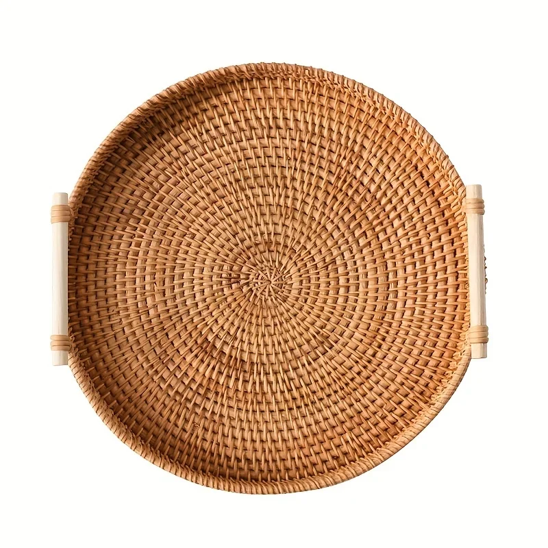 Rattan Tray Handle - 1pc Artisanal Woven Rattan Serving Tray