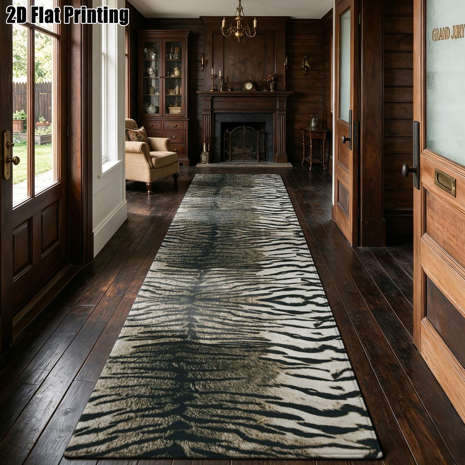 Printed Rug Abstract - 1Pc 2D Printed Long Strip Runner