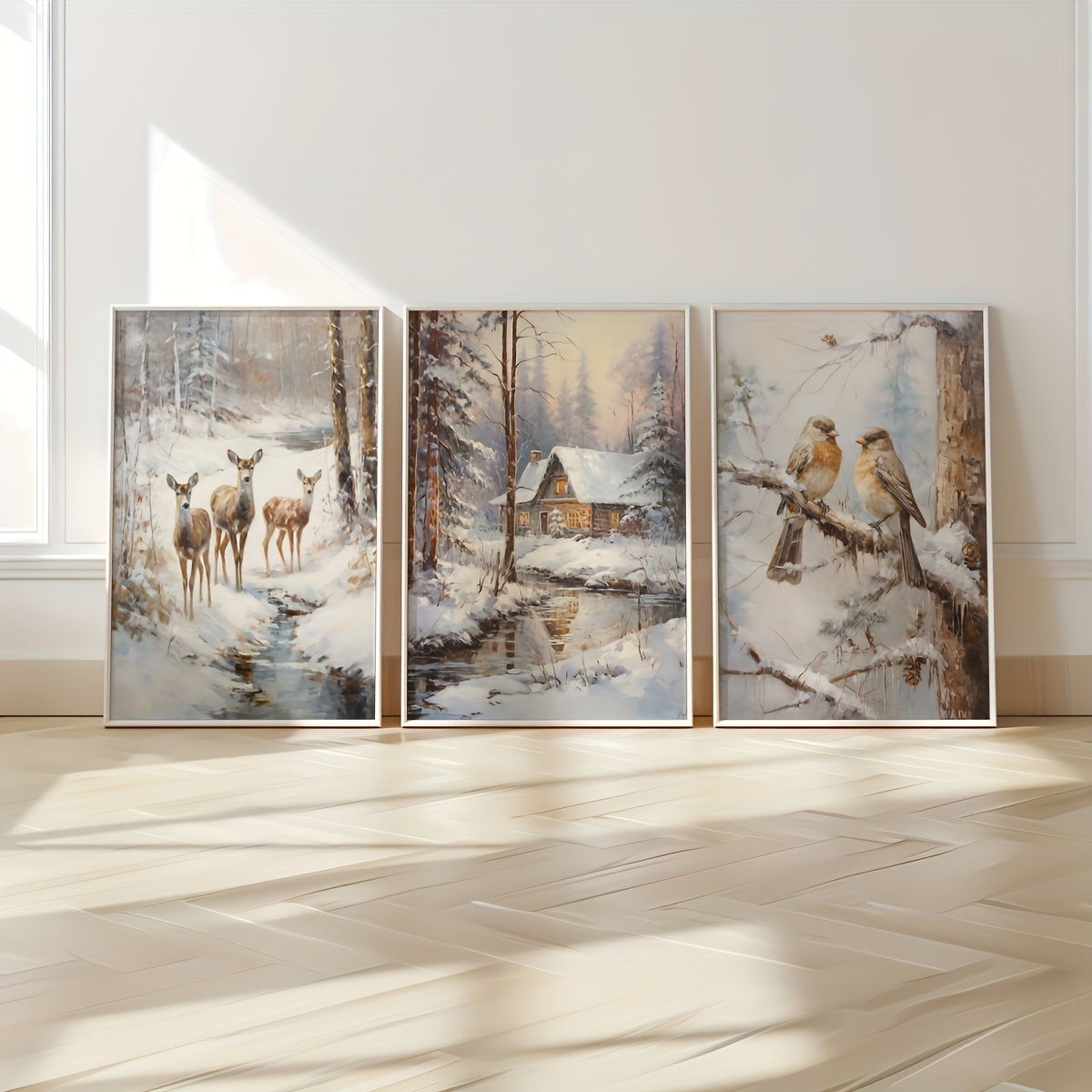 Abstract Canvas Set - 3pcs frameless Canvas Painting /set Retro