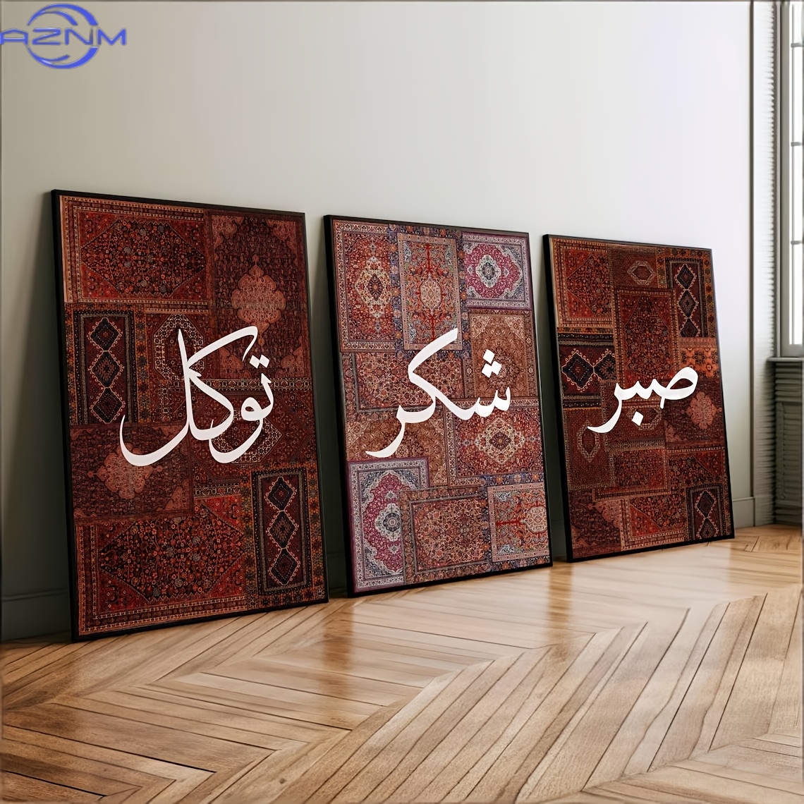 2D FLAT 3pcs Set Unframed Boho - đánh giá và giá Abstract Canvas Set