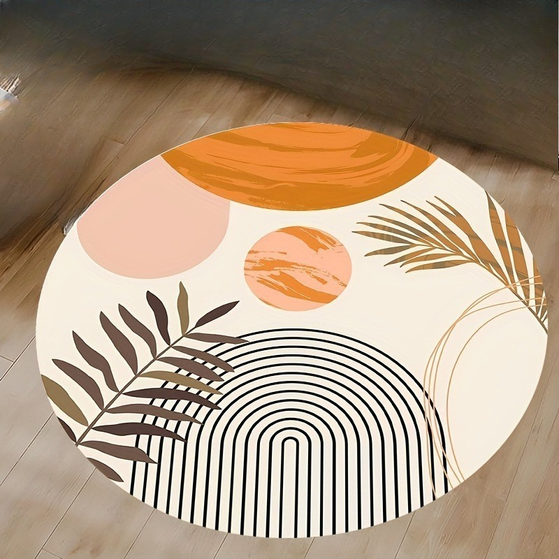 Mid Century Modern Circular Ar - đánh giá và giá Printed Rug Abstract