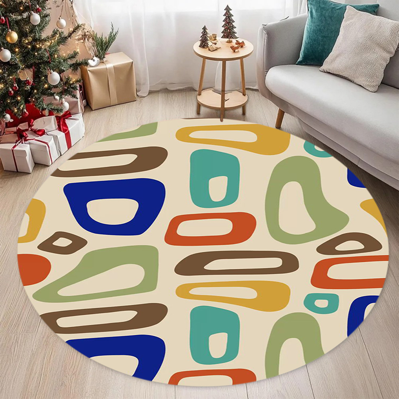 Mid Century Modern Geometric R - đánh giá và giá Printed Rug Abstract