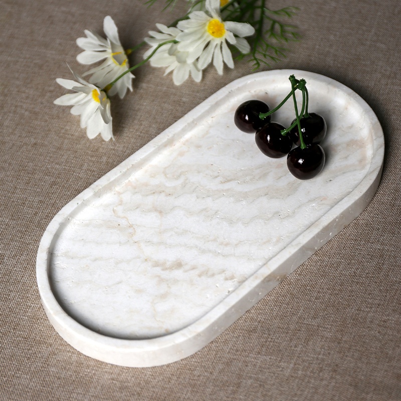 Factory Drop Shipping Nordic W - đánh giá và giá Travertine Tray Oval