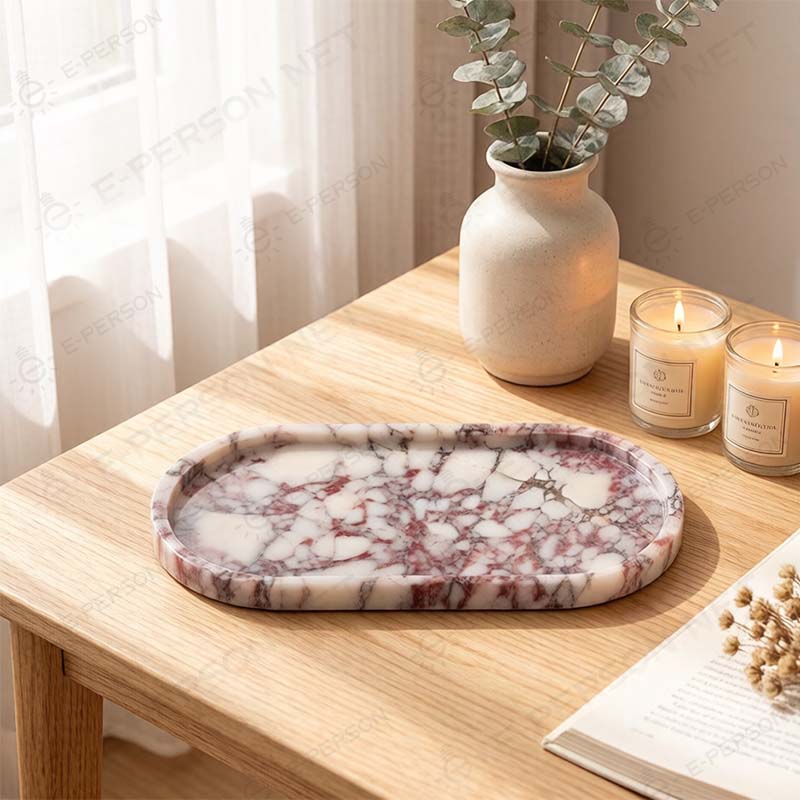 Natural Marble Tray Oval Stone - đánh giá và giá Travertine Tray Oval