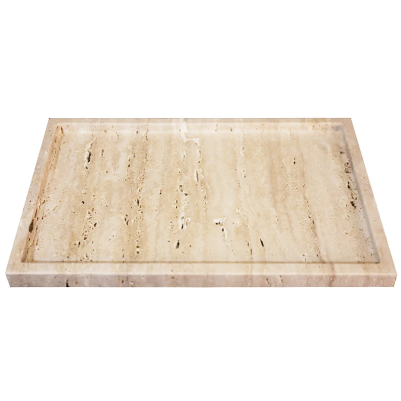 30x20x1.8cm Nature Marble Beig - đánh giá và giá Travertine Tray Oval