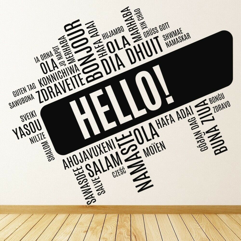 Hello Ngoại Ngữ Decal Dán Tườn - đánh giá và giá Interior Design Language