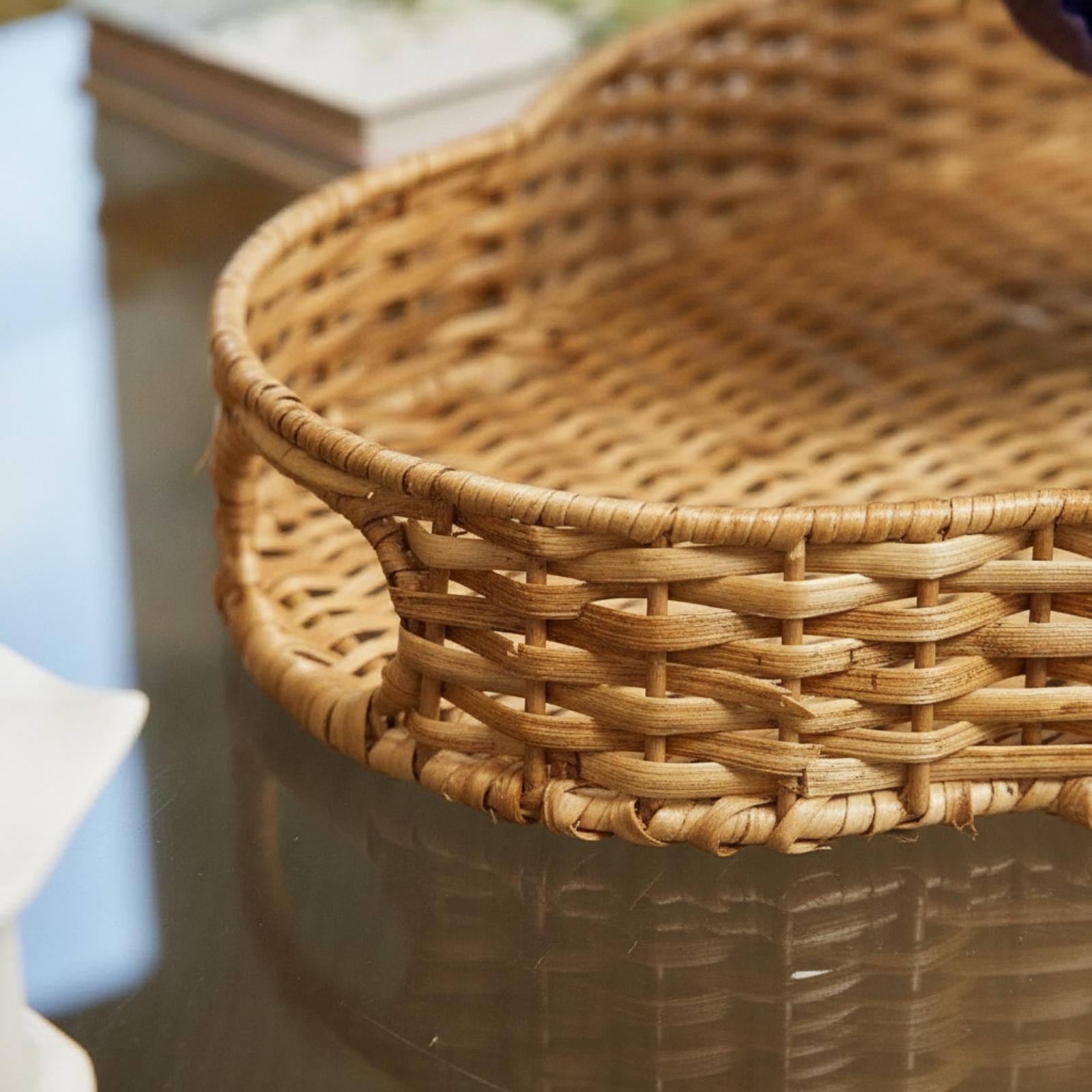 Wicker Tray with Handles Organ - đánh giá và giá Rattan Tray Handle