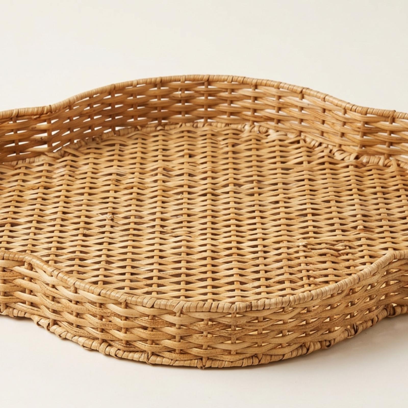 Wicker Tray with Handles Organ - đánh giá và giá Rattan Tray Handle