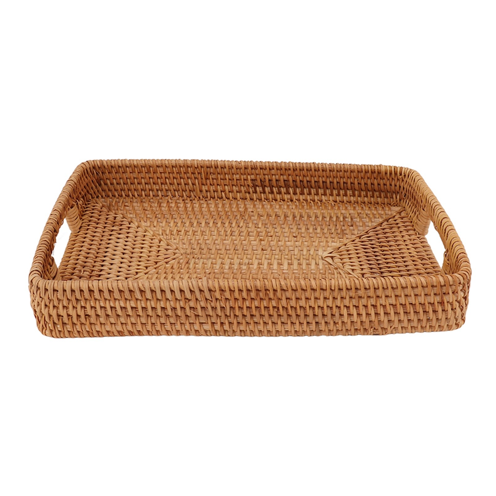 D5 Serving Basket Tray with Ha - đánh giá và giá Rattan Tray Handle