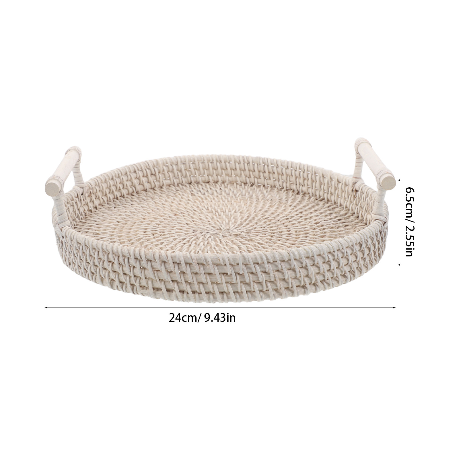 Woven Round Rattan Serving Tra - đánh giá và giá Rattan Tray Handle