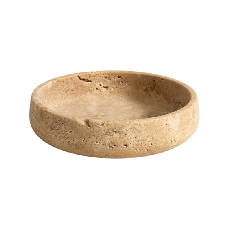 Natural Travertine Round Bowl  - đánh giá và giá Travertine Tray Oval