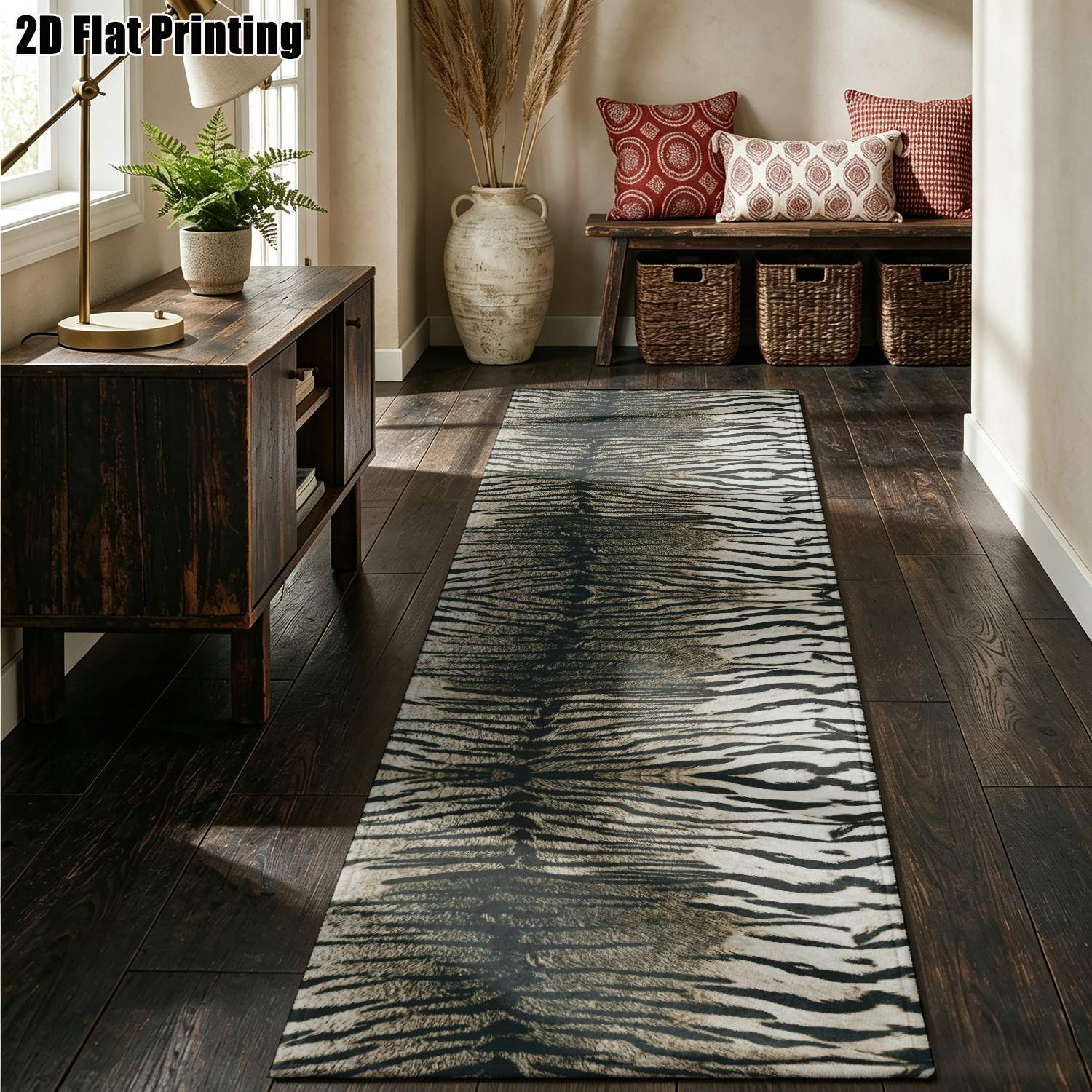 1Pc 2D Printed Long Strip Runn - đánh giá và giá Printed Rug Abstract