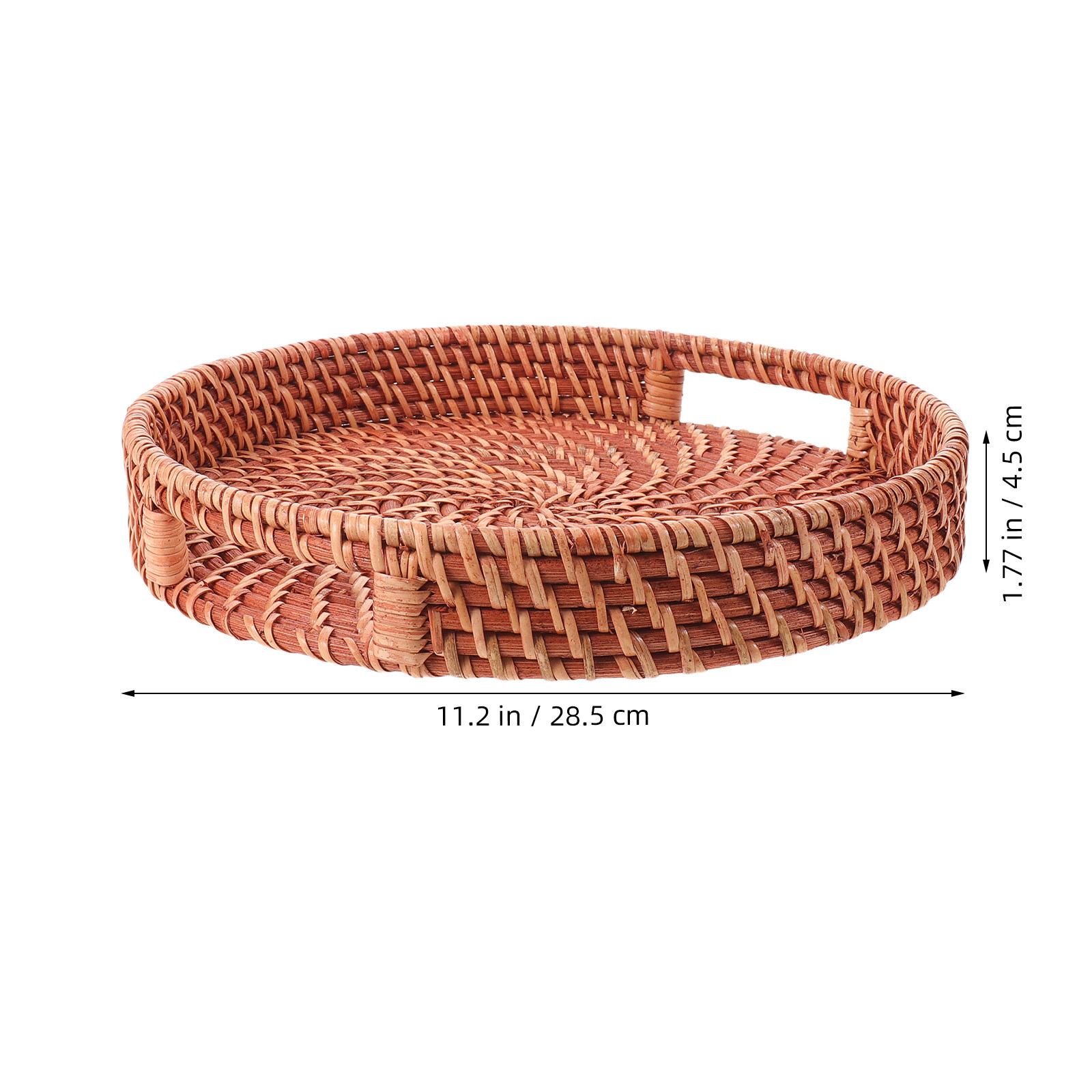 Round Handwoven Rattan Decorat - đánh giá và giá Rattan Tray Handle