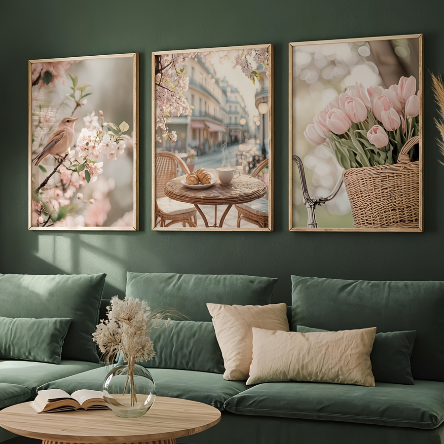 3pcs/set Romantic Paris Street - đánh giá và giá Abstract Canvas Set