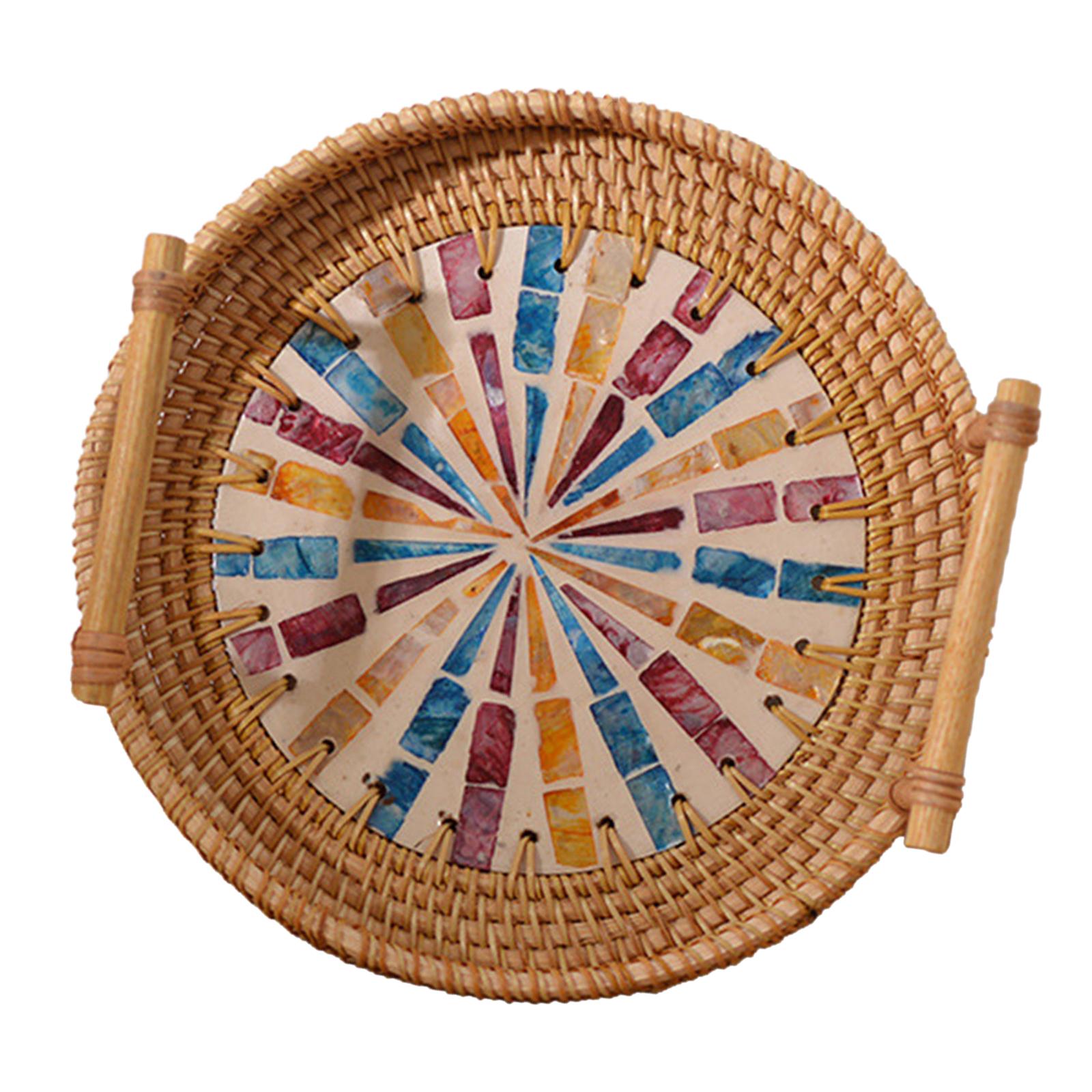 Rattan Serving Tray Bread Serv - đánh giá và giá Rattan Tray Handle