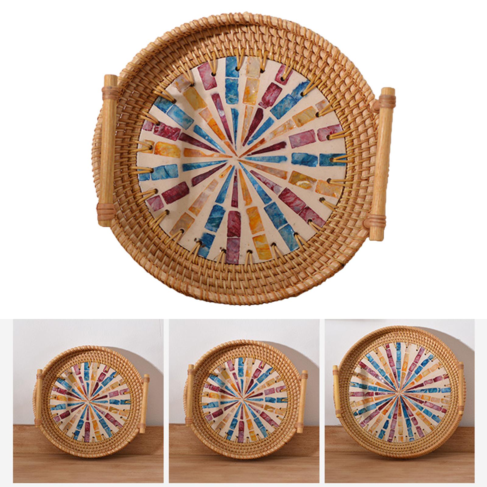 Rattan Serving Tray Bread Serv - đánh giá và giá Rattan Tray Handle