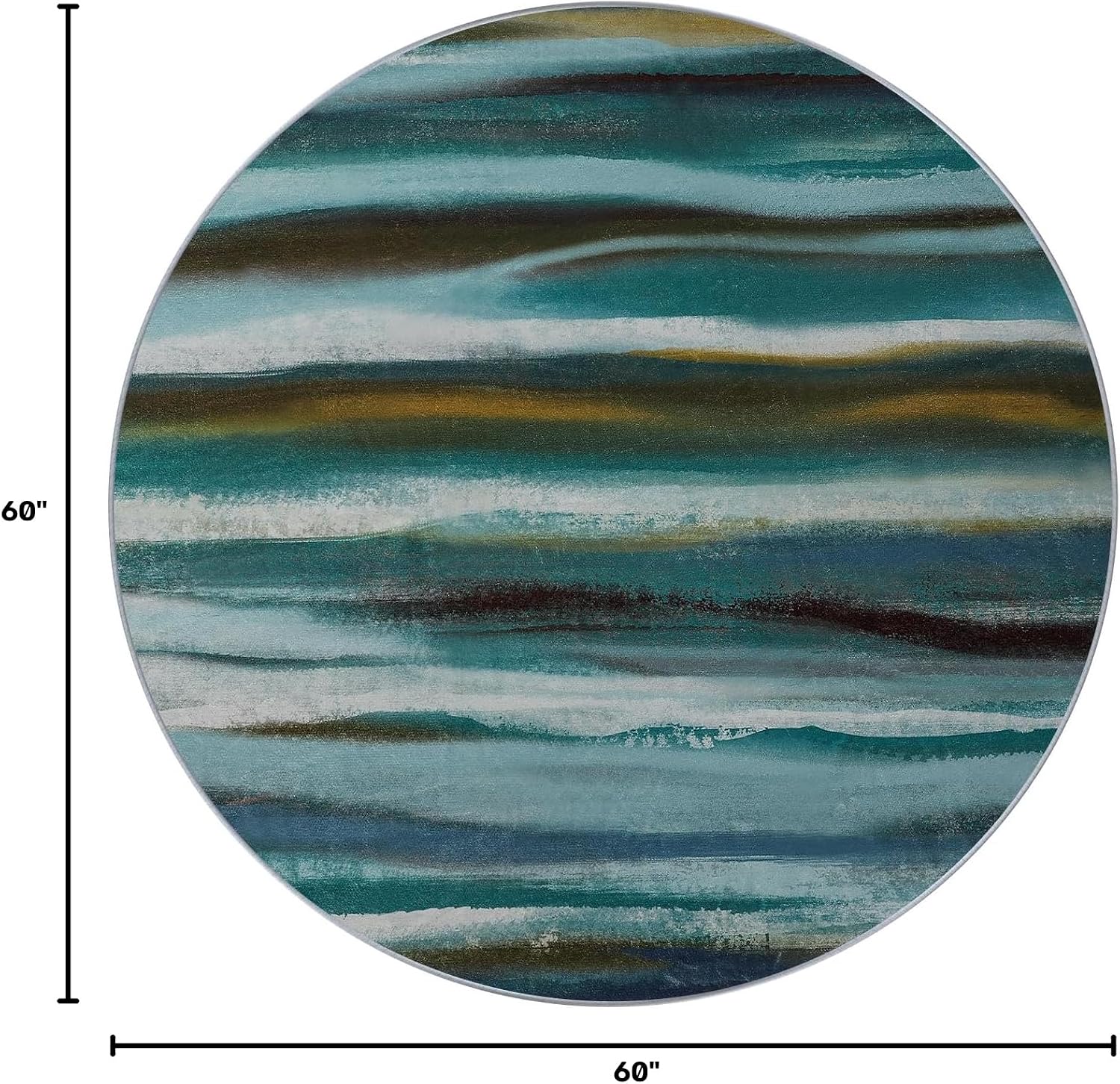Modern Round Abstract Blue Are - đánh giá và giá Printed Rug Abstract