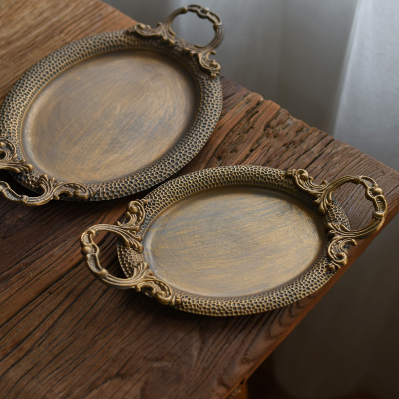 Vintage Iron Oval Serving Tray - đánh giá và giá Travertine Tray Oval
