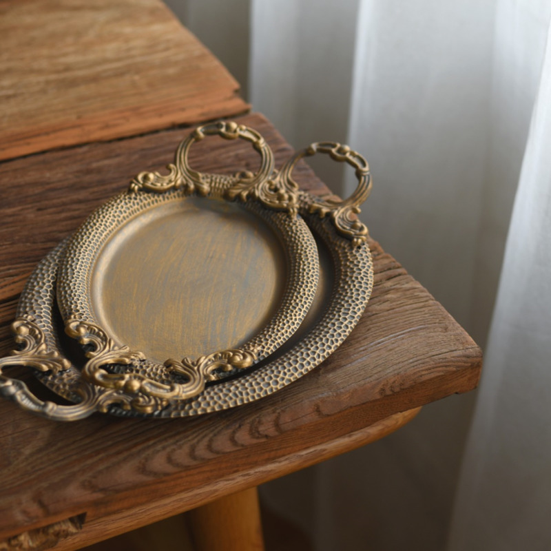 Vintage Iron Oval Serving Tray - đánh giá và giá Travertine Tray Oval