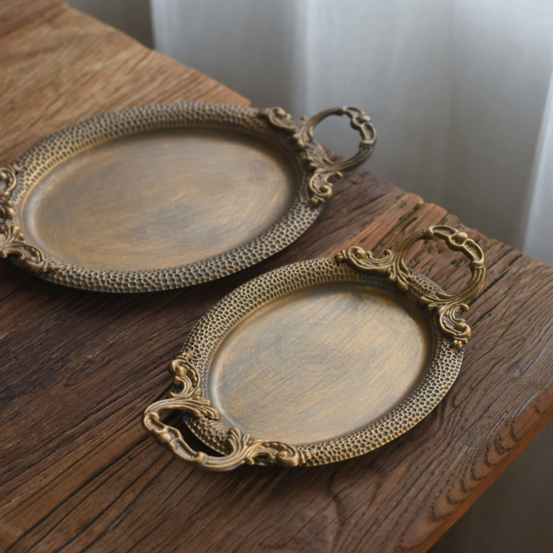 Vintage Iron Oval Serving Tray - đánh giá và giá Travertine Tray Oval