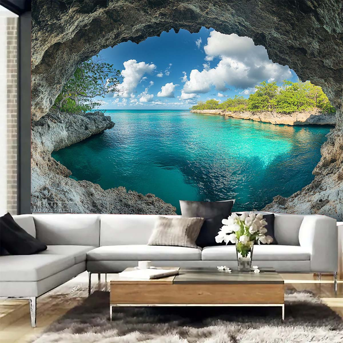 1pc Beach Blue Sky Tapestry -  - đánh giá và giá Interior Design Years Of School