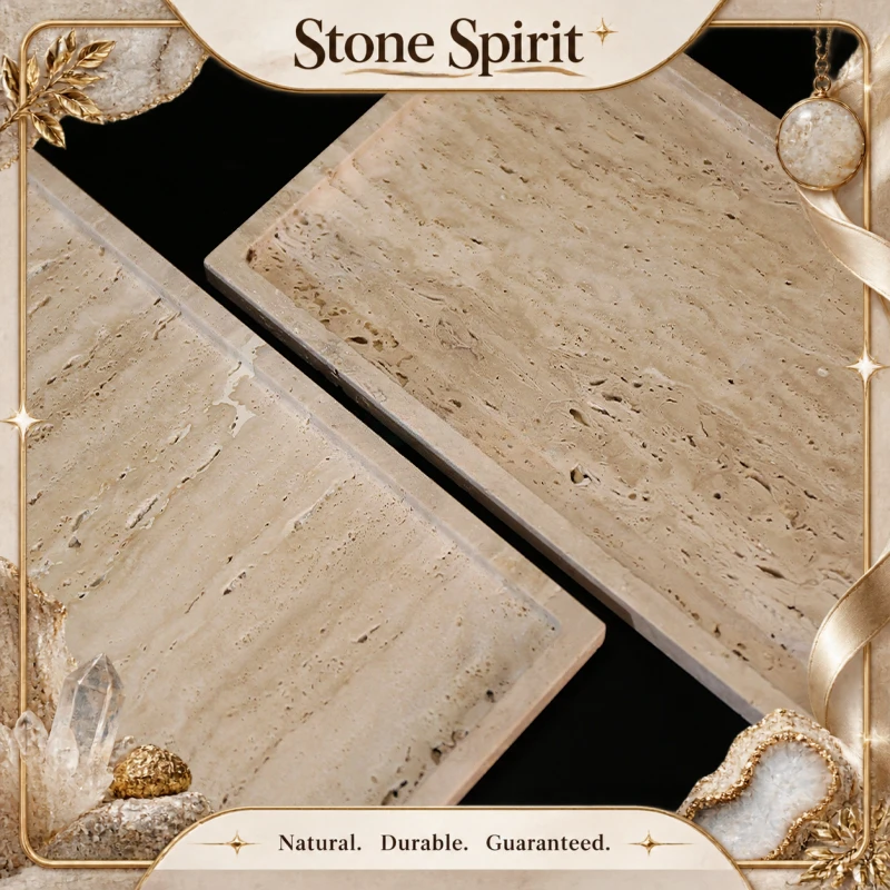 【Natural】30x20x1.8cm Nature Ma - đánh giá và giá Travertine Tray Oval