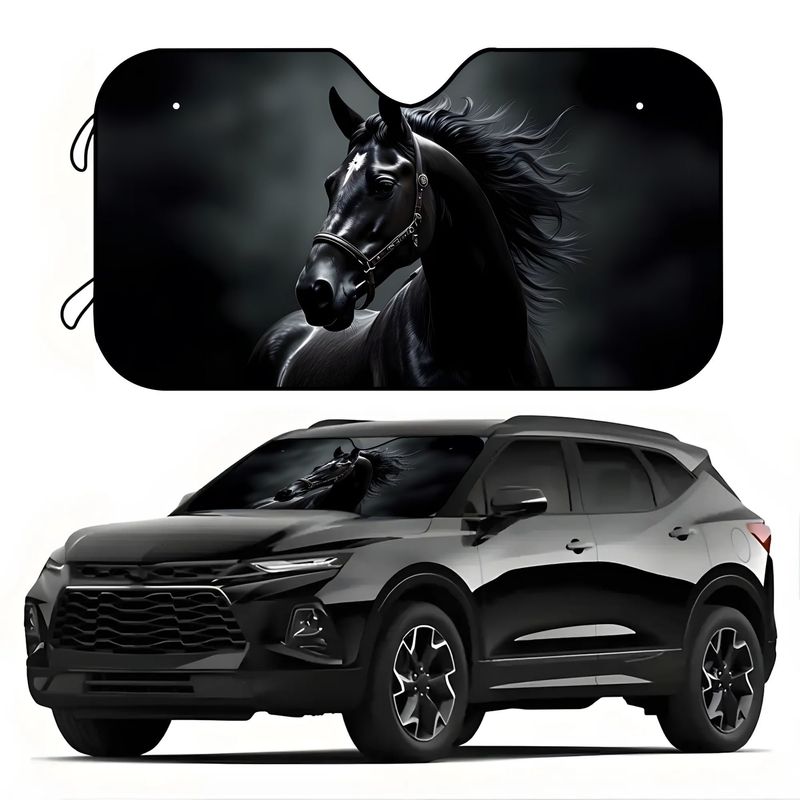 Black Horse Pattern Sun Visor  - đánh giá và giá Interior Design Its
