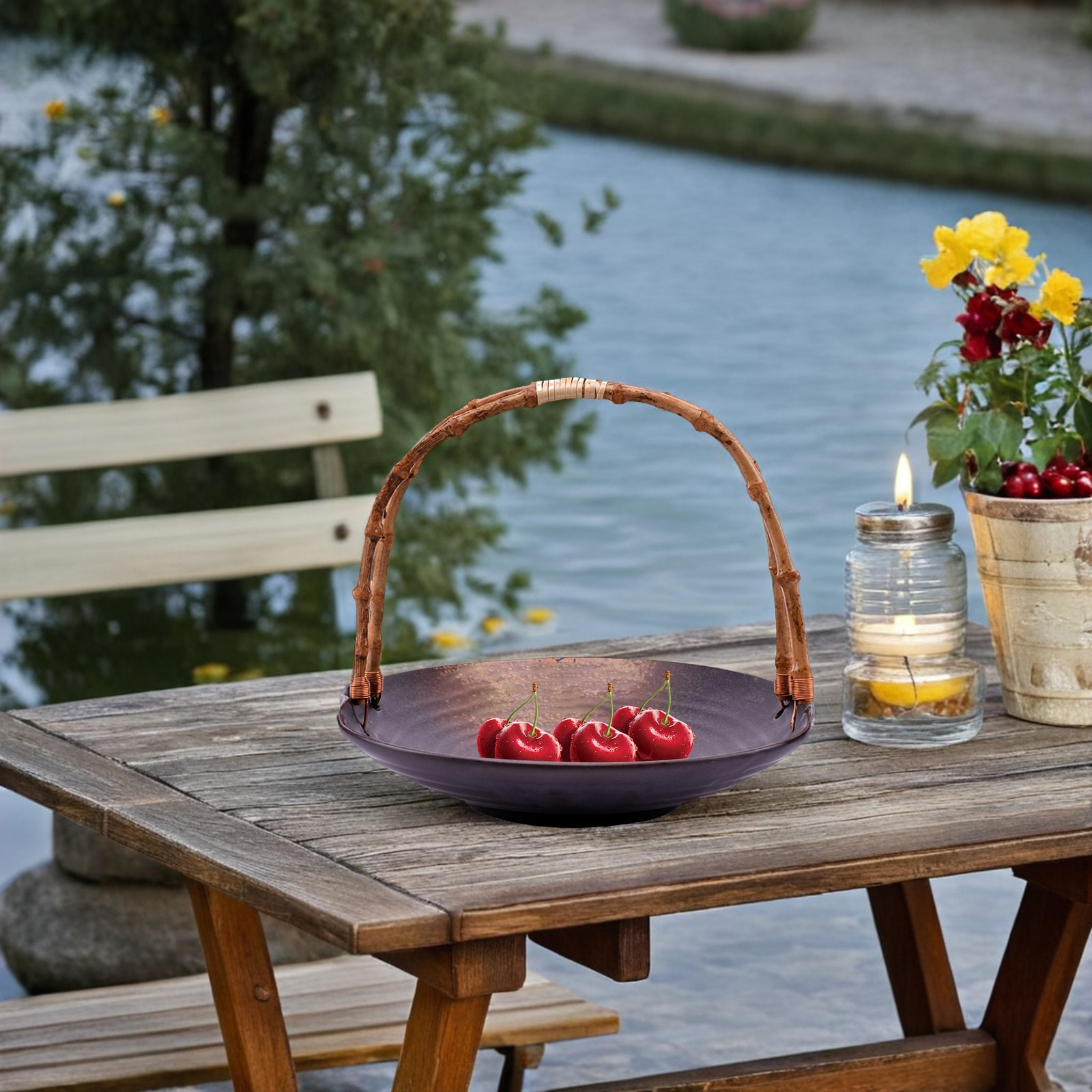 Rattan Wicker Serving Tray Han - đánh giá và giá Rattan Tray Handle