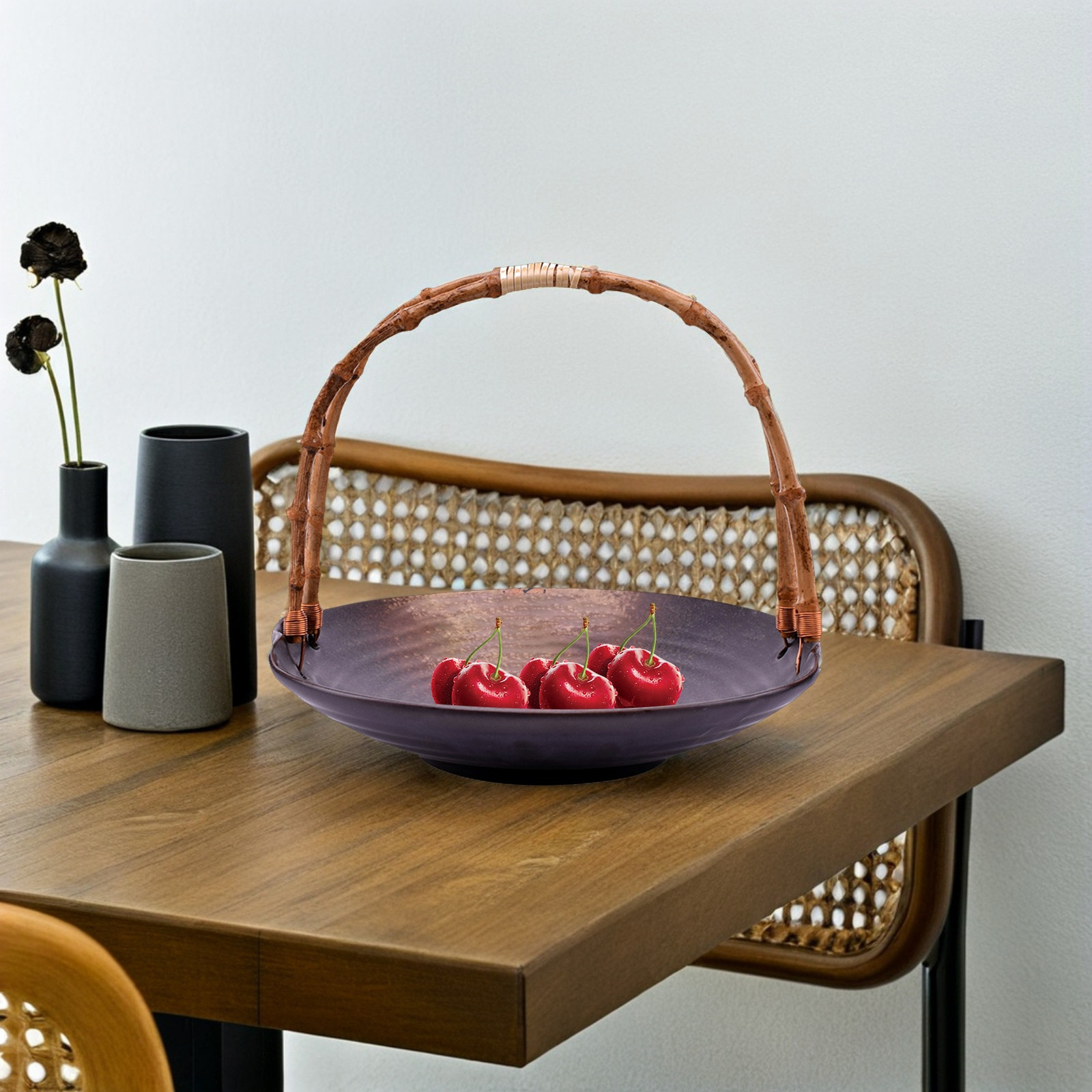 Rattan Wicker Serving Tray Han - đánh giá và giá Rattan Tray Handle