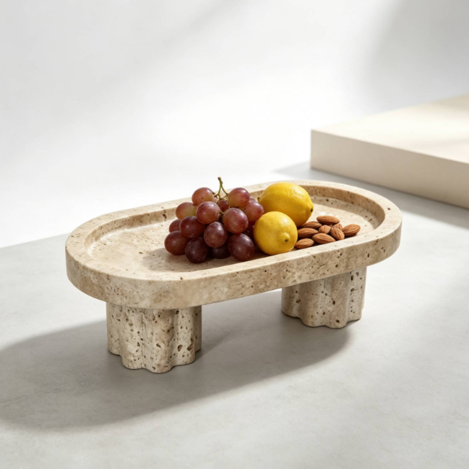 Travertine Tray Decorative Sto - đánh giá và giá Travertine Tray Oval