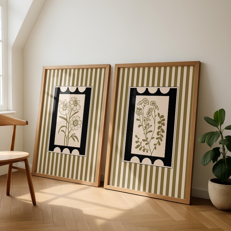 2pcs/set Bohemian Style Plant  - đánh giá và giá Abstract Canvas Set